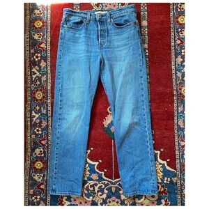 Levi’s Wedgie Straight Jeans Blue High Rise 28 Mid Wash